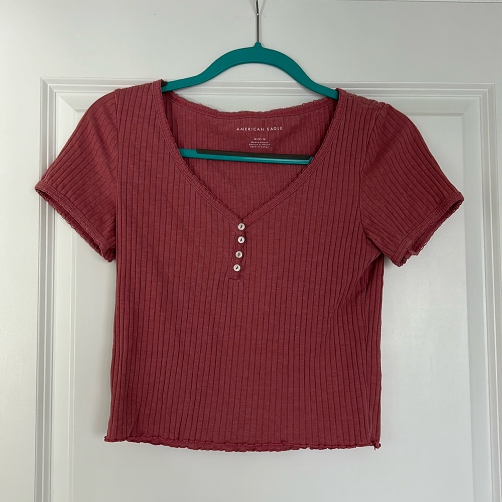 Pink American Eagle tee